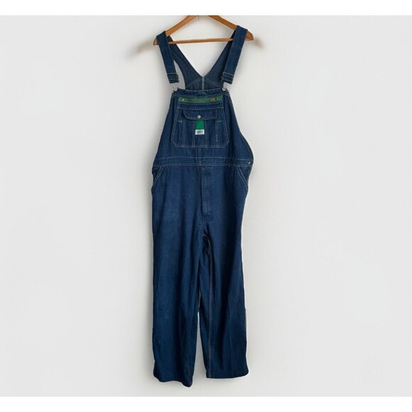 Vintage Liberty Denim Carpenter Farm Overalls Mens Workwear Chore Blue Jean - Picture 1 of 16